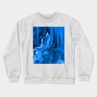 Melted Glitch Blue Crewneck Sweatshirt